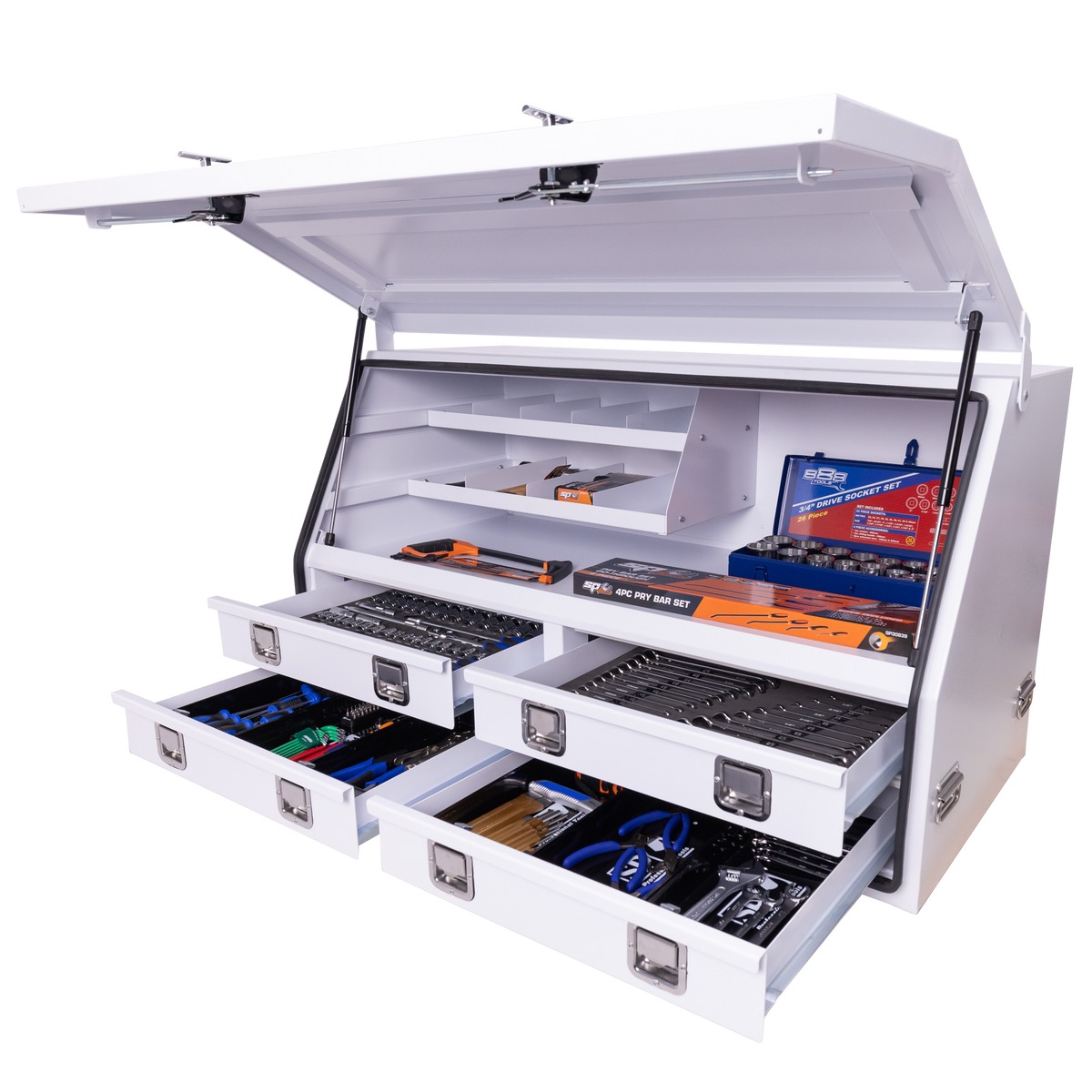Toolkit 378Pc Metric/Sae - Off-Road Truck Box 4 Drawer White