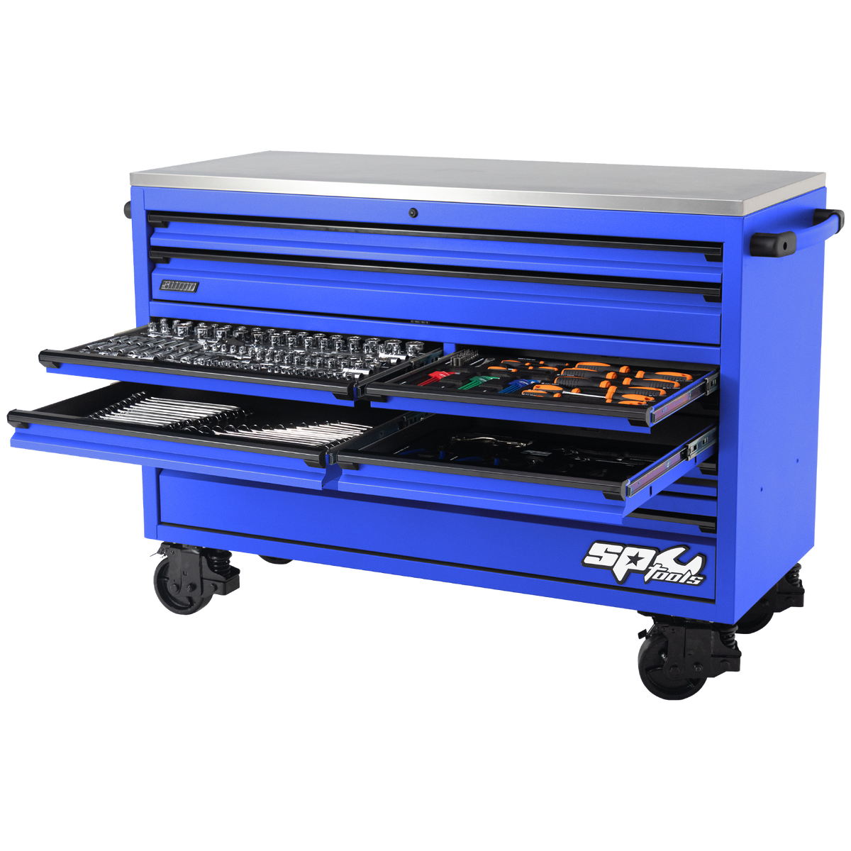 Toolkit 465Pc Metric/Sae - Usa Sumo Series 59" Roller Cabinet  11 Drawer Blue