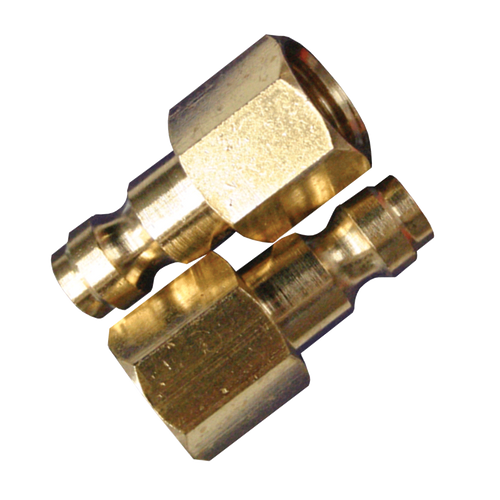 Air Tool Fitting - Plug Male 1/4" Female Thread Ryco Style 2Pc Carded