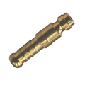 Air Tool Fitting - Plug Male 3/8" Hose Barb Ryco Style 2Pc Carded
