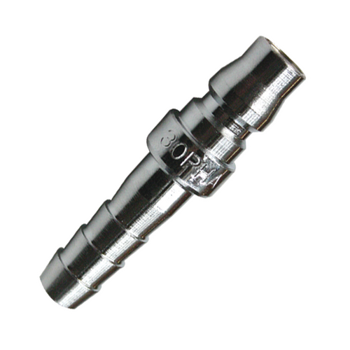 Air Tool Fitting - Plug Male 3/8" Hose Barb Nitto Style 2Pc Carded