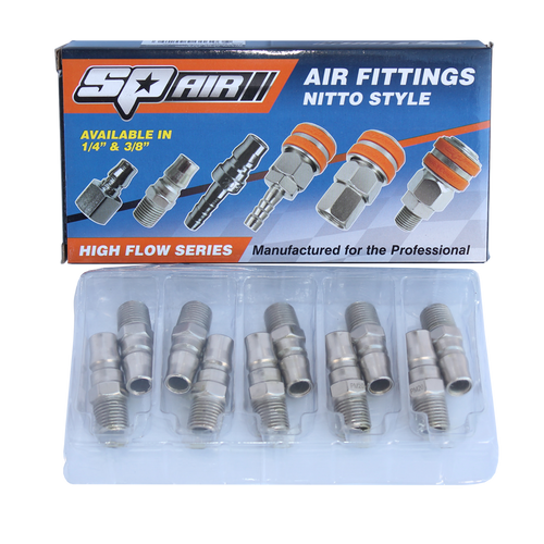 Air Tool Fitting - Plug Male 1/4" Nitto Style Box Of 10