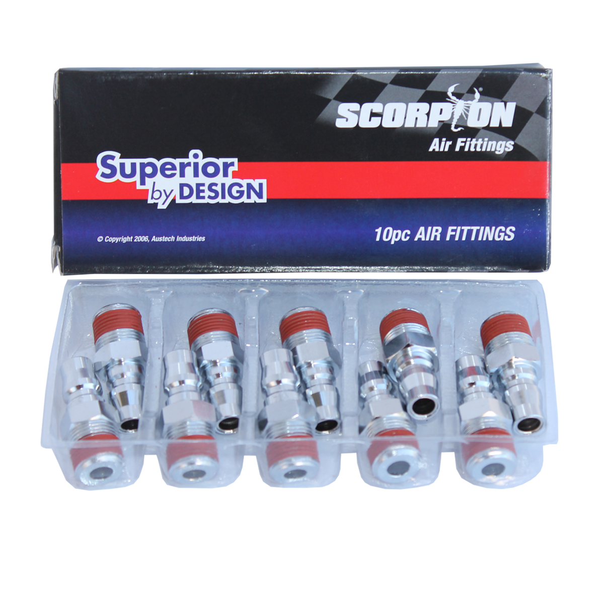 Air Tool Fitting - Plug Male Nitto Style 3/8" Box Of 10