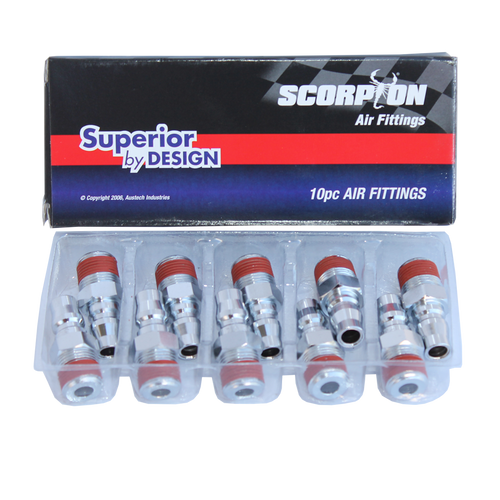 Air Tool Fitting - Plug Male Nitto Style 3/8" Box Of 10
