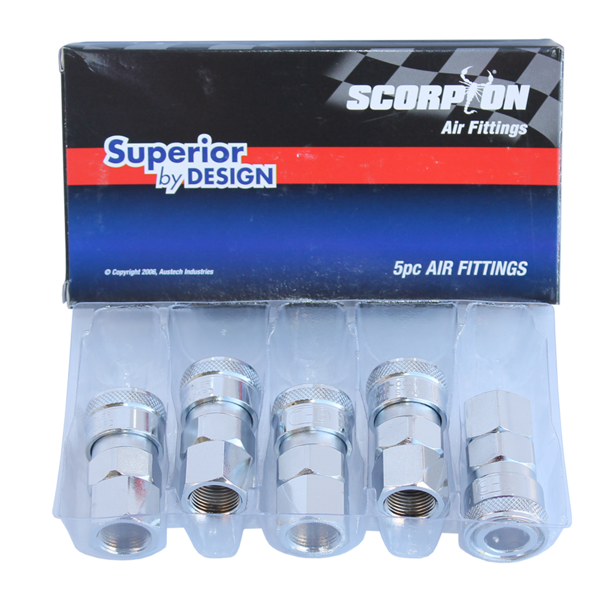 Air Tool Fitting - Coupler Female Thread 1/2" Nitto Style Box Of 5