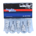 Air Tool Fitting - Coupler Hose Barb 1/4" Nitto Style Box Of 5