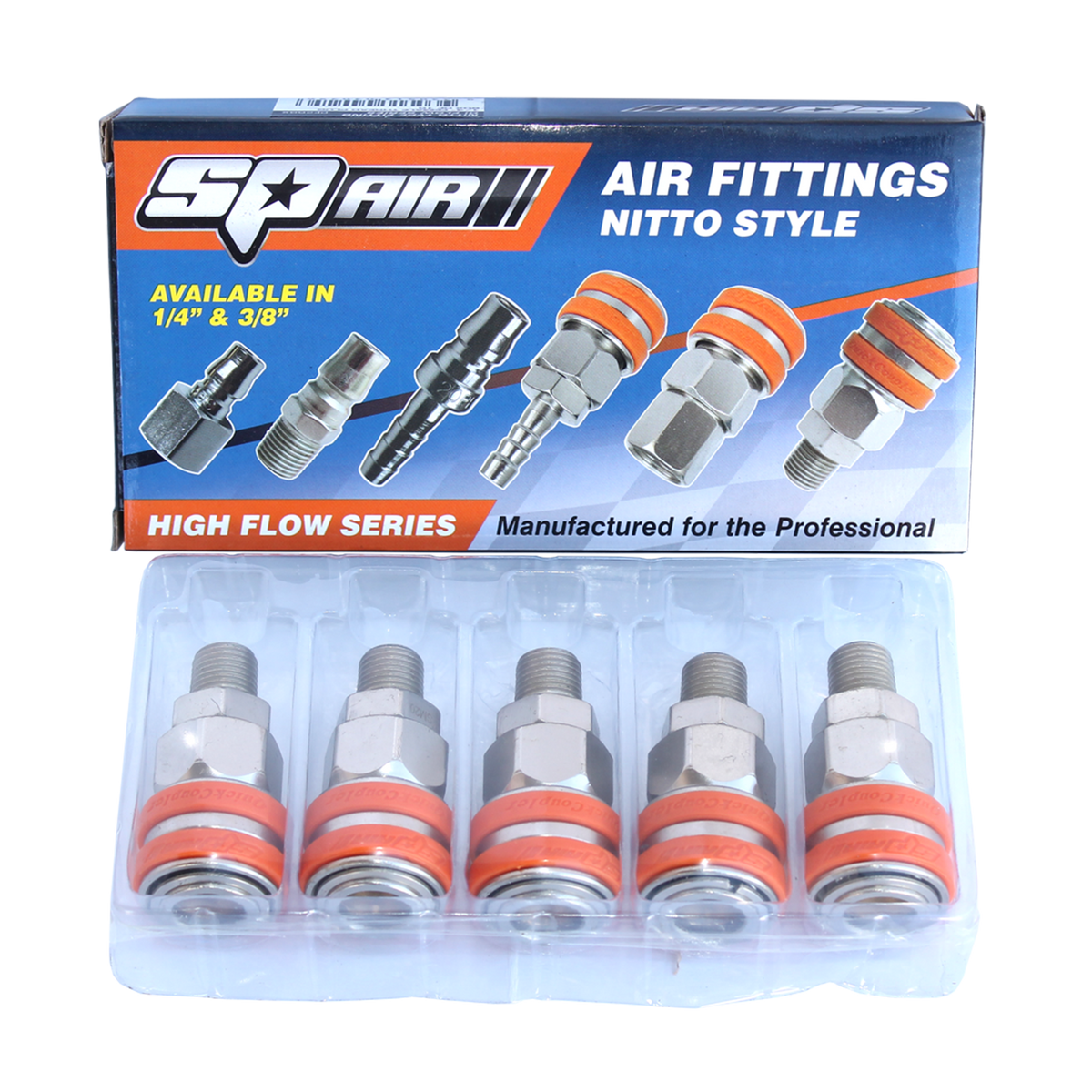 Air Tool Fitting - Coupler Male Thread 1/4" Nitto Style (Box Of 5)