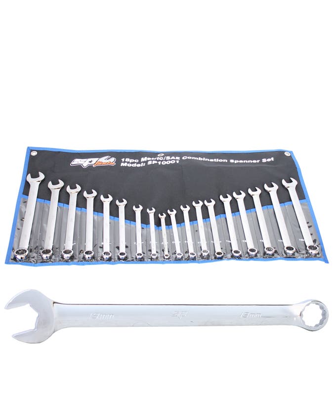 Spanner Set - Roe Quad DRive Metric/SAE 18Pc - SP10001