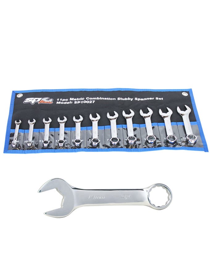 Spanner Set - Roe Quad DRive Stubby Metric 11Pc - SP10027