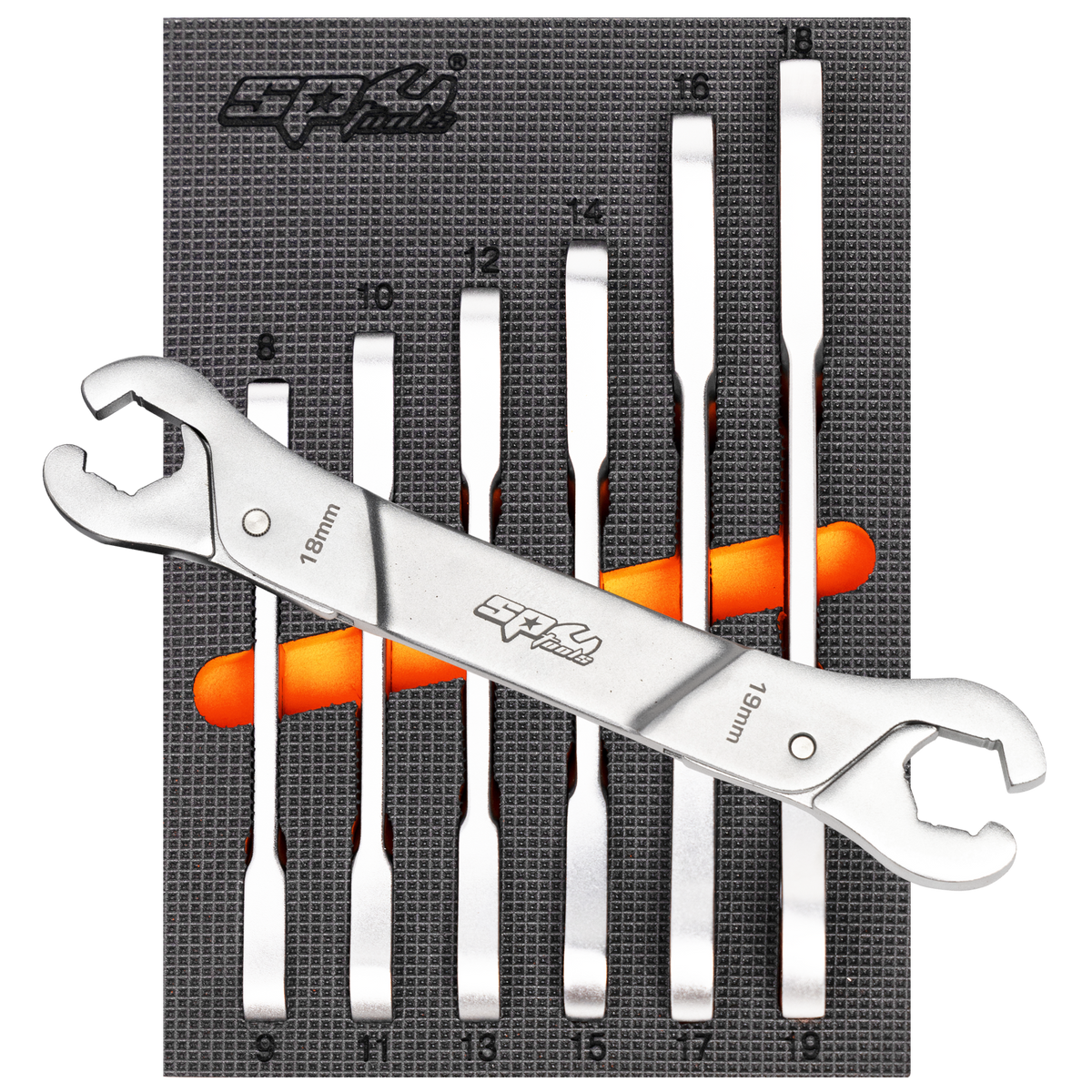 Spanner Set -  Flare Nut Ratcheting 6Pc (Metric/Sae Combined)