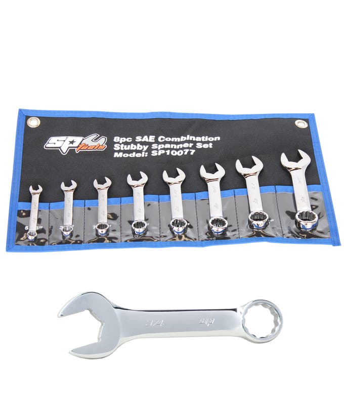 Spanner Set - Roe Quad DRive Stubby SAE 8Pc - SP10077