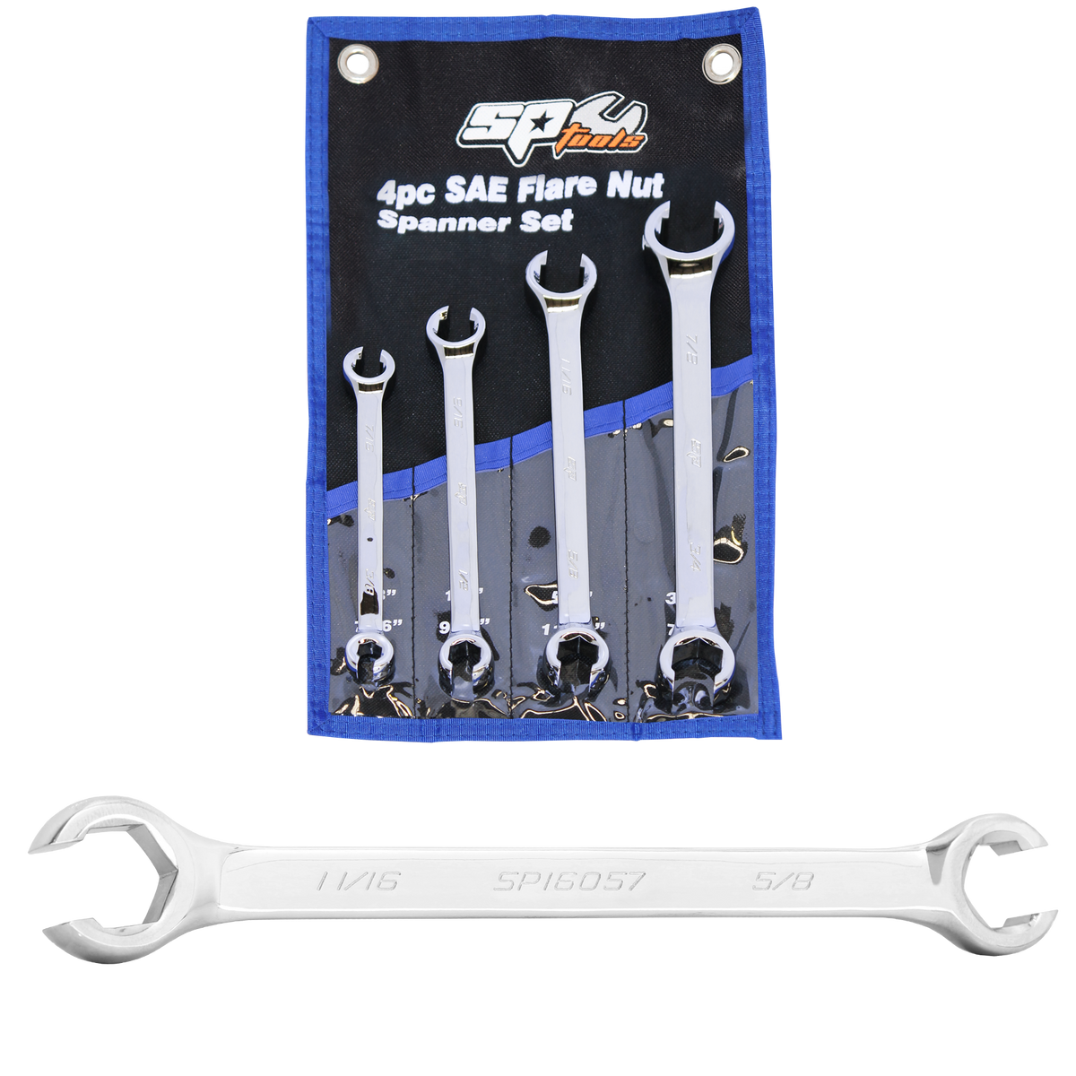 Spanner Set - Flare Nut 4Pc Sae