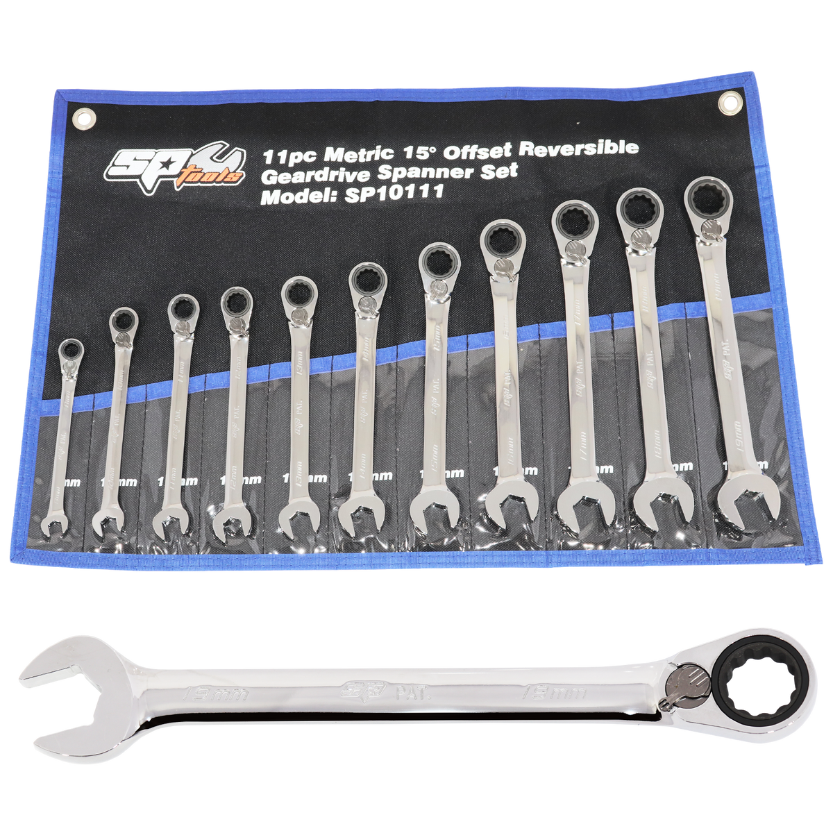Spanner Set - Roe Geardrive/Quad Drive Reversible Metric 11Pc