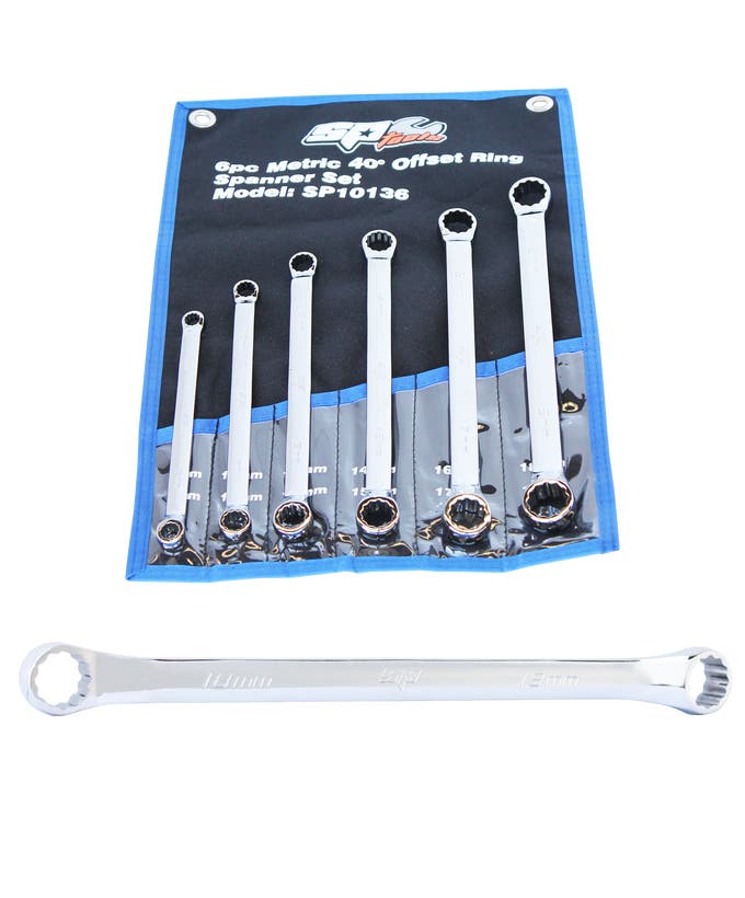 Spanner Set - Double Ring 6Pc Metric - SP10136