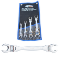 Spanner Set - Double Flare Nut Flex Head 4Pc Sae