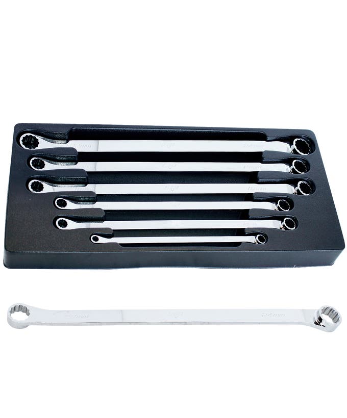 Spanner Set - Double Ring Long 6Pc Metric - SP10236