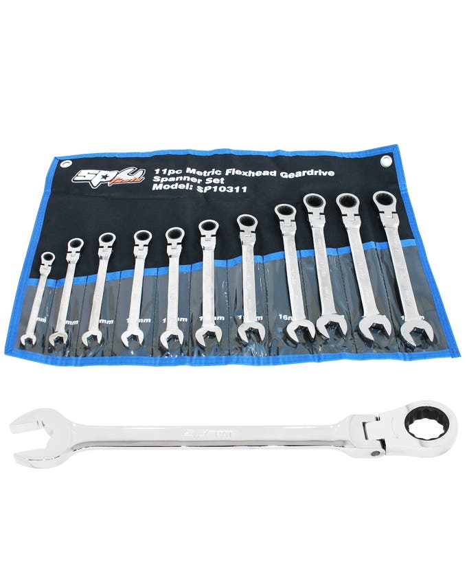 Spanner Set - Roe Geardrive/Quad DRive Flex Head Metric 11Pc - SP10311