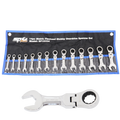 Spanner Set - Roe Geardrive/Quad Drive Flex Head Stubby Metric 14Pc