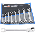 Spanner Set - Roe Geardrive/Quad Drive Flex Head Sae 8Pc
