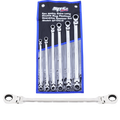 Spanner Set - Ex Long Flex Double Ring 72T Geardrive 6Pc Metric