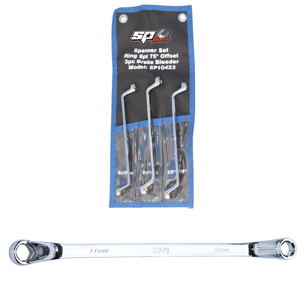 Brake & Clutch - Spanner Set Ring 6Pt 75 Degree Offset 3Pce