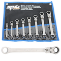 Spanner Set - Double Ring Geardrive Locking Flex Head 8Pc Metric