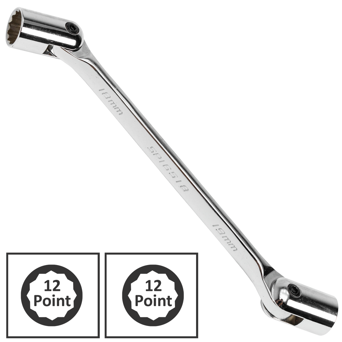 Socket - Flexible Double Dualhead Spanner 12 X 13 Mm