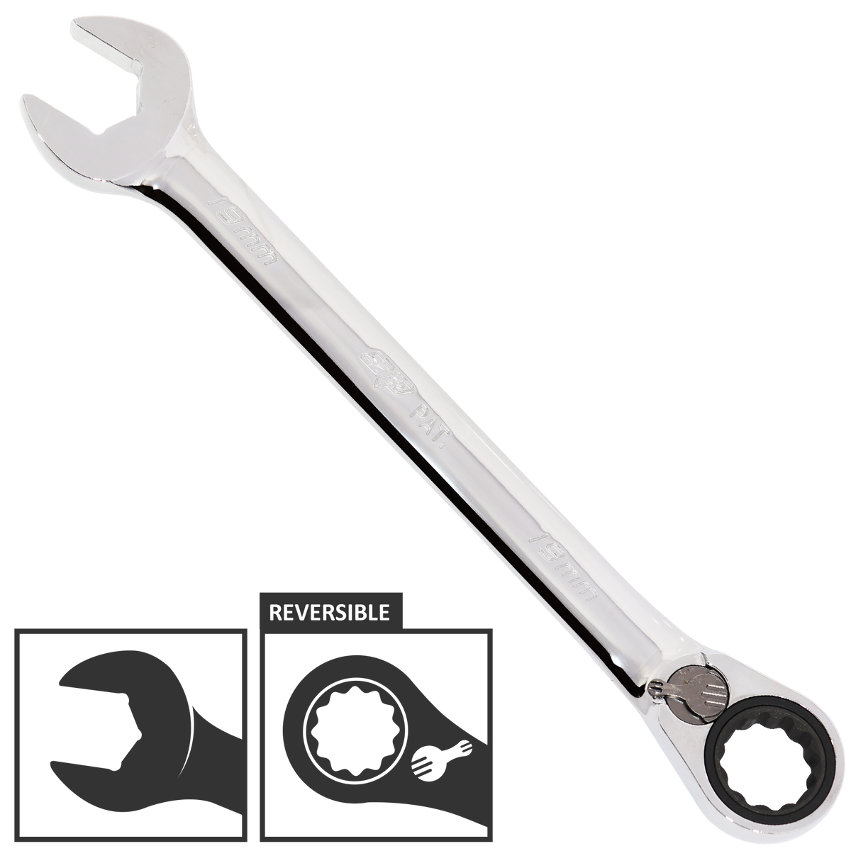 Spanner Roe Geardrive Reversible Metric 30Mm