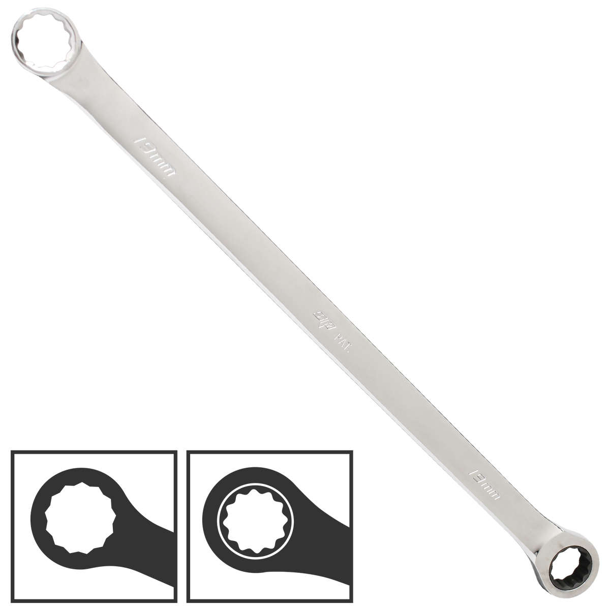 Spanner Double Ring Extra Long Geardrive Metric 9Mm