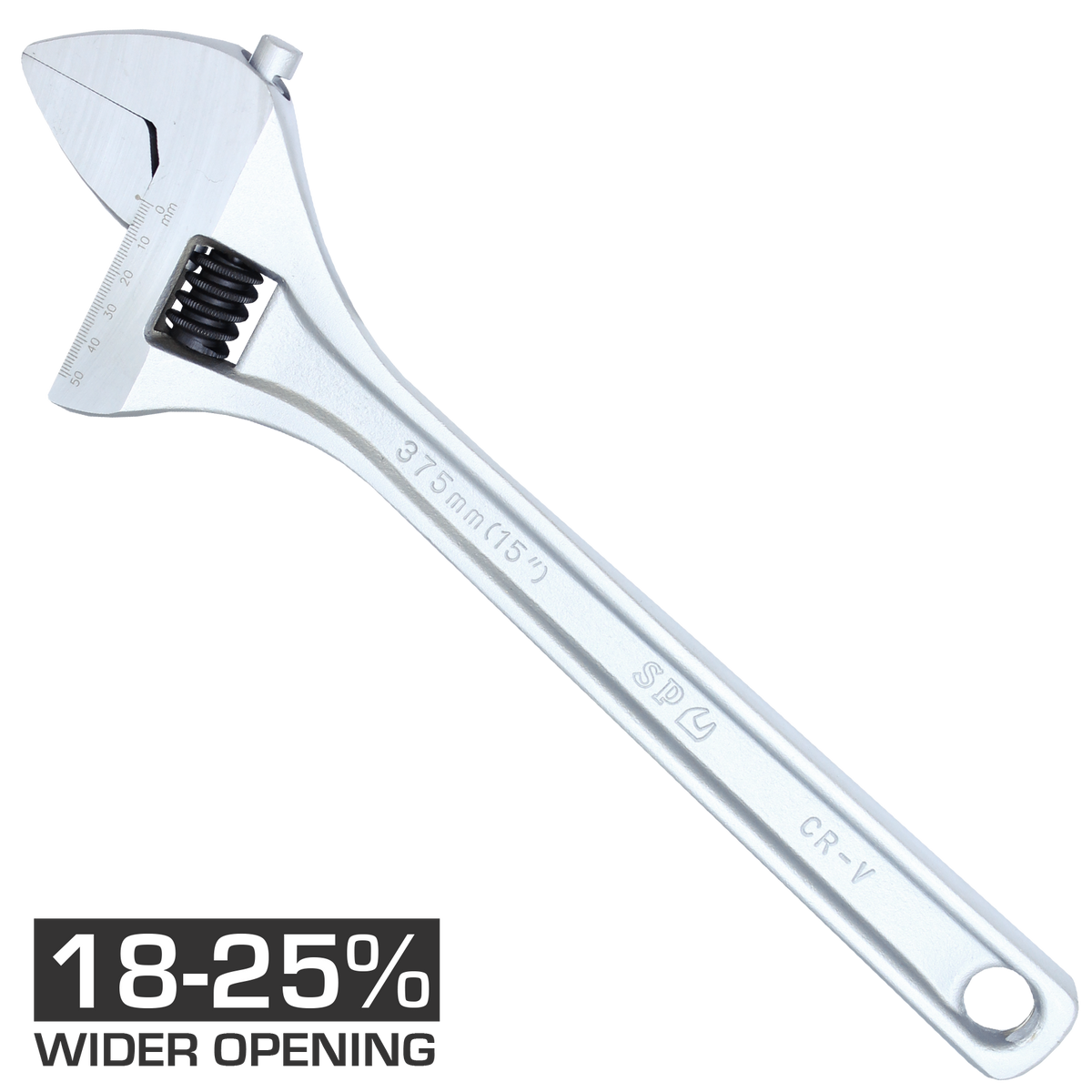 Wrench Adjustable Premium Chrome 375Mm