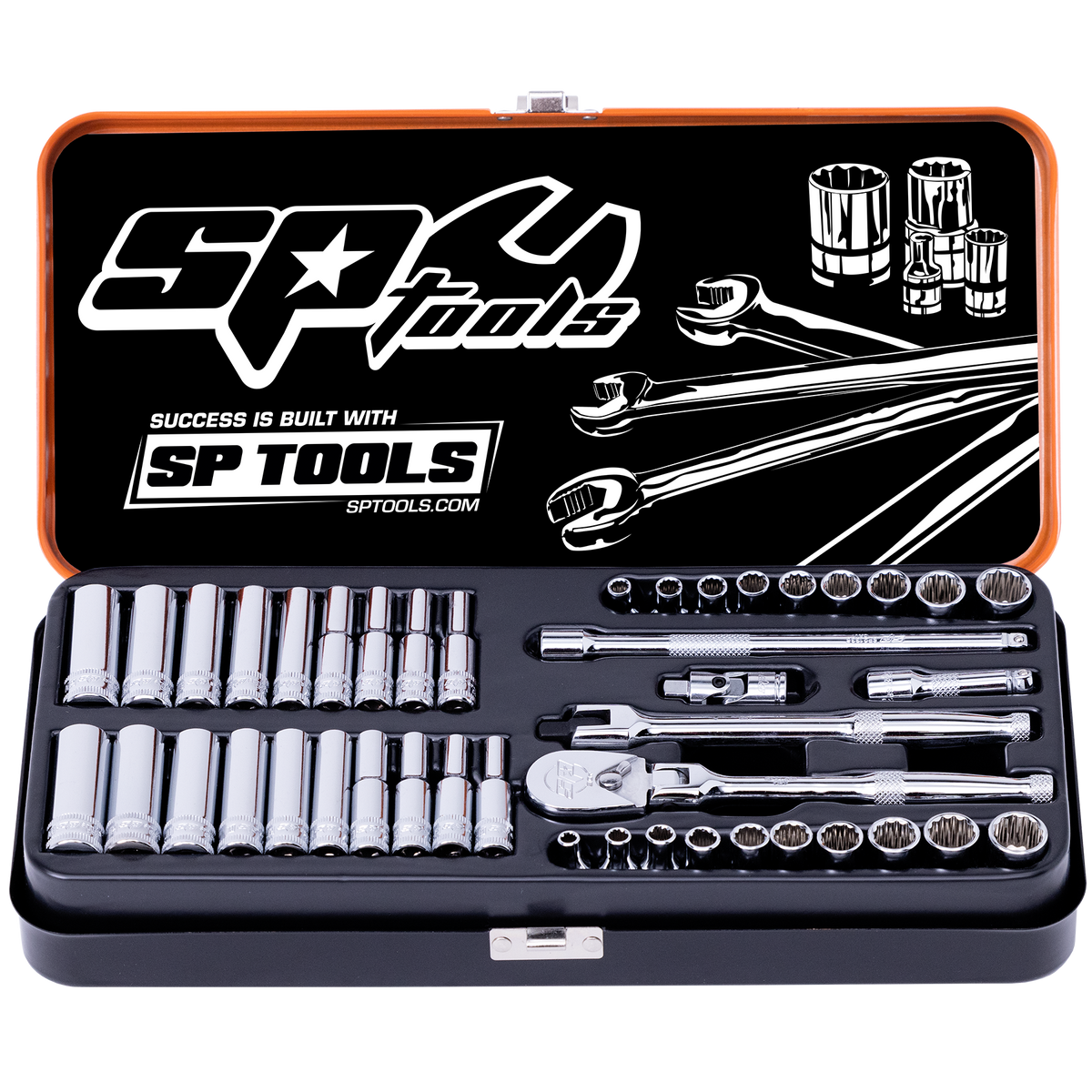 Socket Set - 1/4"Dr 12Pt & 6Pt 43Pc Metric/Sae