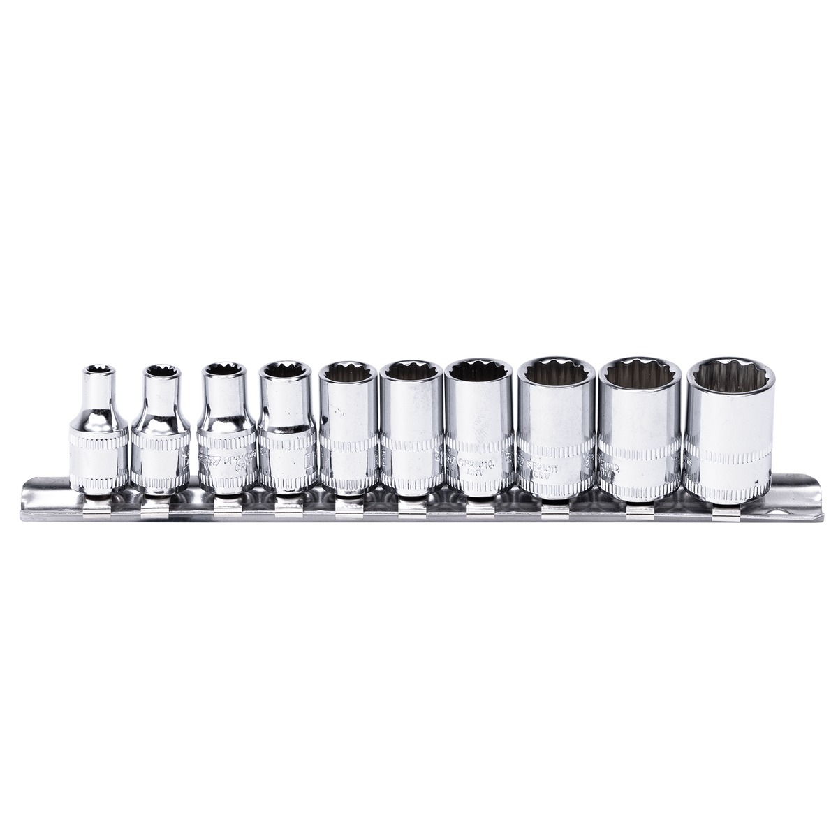 Socket Rail - 1/4Dr 12Pt 10Pc Metric