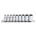 Socket Rail - 1/4Dr 12Pt 9Pc Sae