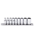 Socket Rail - 1/4DR 6Pt 9Pc SAE - SP20133