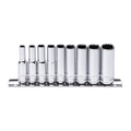 Socket Rail - 1/4Dr 12Pt 9Pc Sae Deep