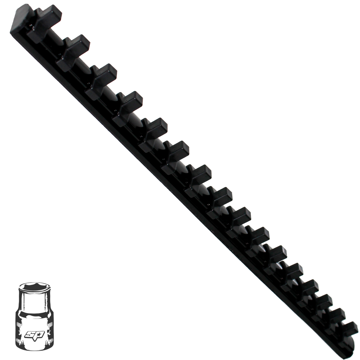 Workshop - Socket Rail 1/4"Dr Holds 10Pc Magnetic