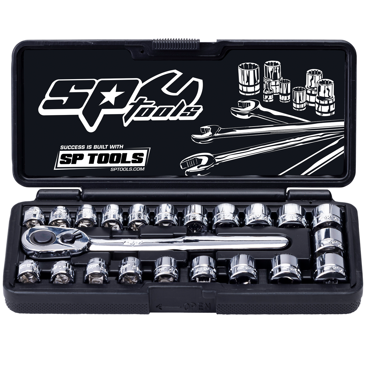 Socket Set - 3/8Dr 12Pt Low Profile 22Pc Metric/Sae