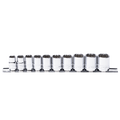 Socket Rail - 3/8Dr 12Pt 10Pc Metric