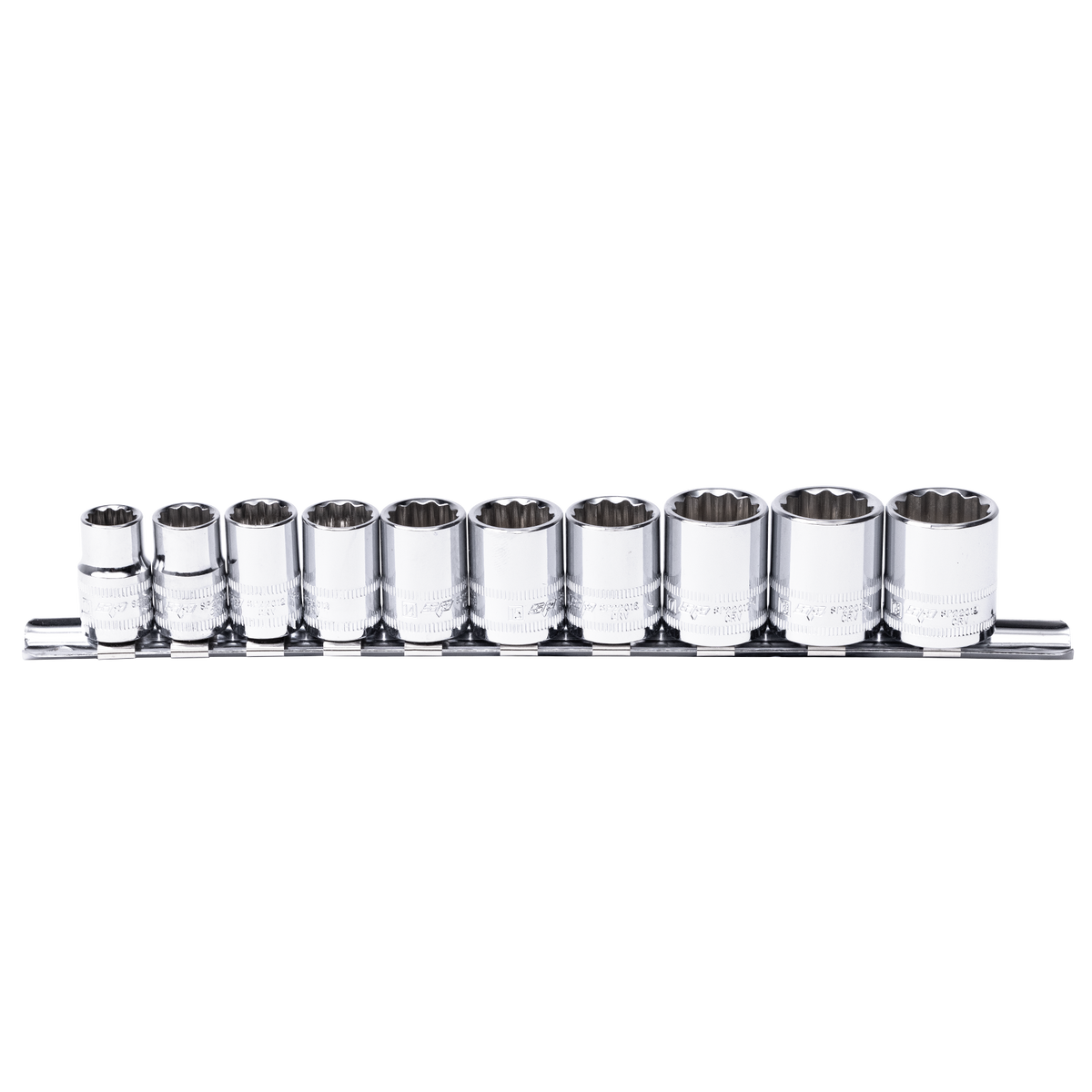 Socket Rail - 3/8Dr 12Pt 10Pc Metric