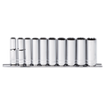 Socket Rail - 3/8Dr Deep 12Pt 10Pc Metric