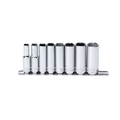 Socket Rail - 3/8Dr Deep 12Pt 8Pc Sae