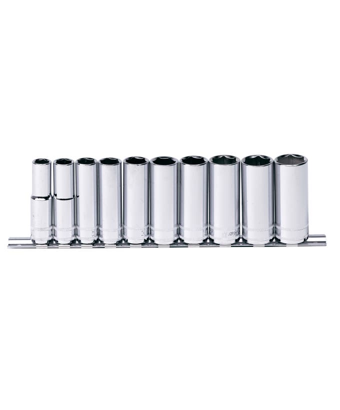 Socket Rail - 3/8DR Deep 6Pt 10Pc Metric - SP20242