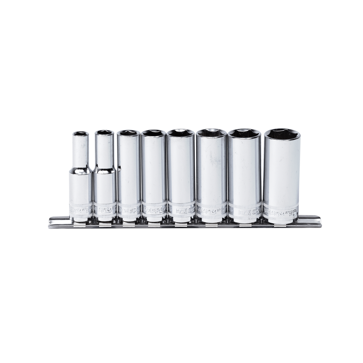 Socket Rail - 3/8Dr Deep 6Pt 8Pc Sae