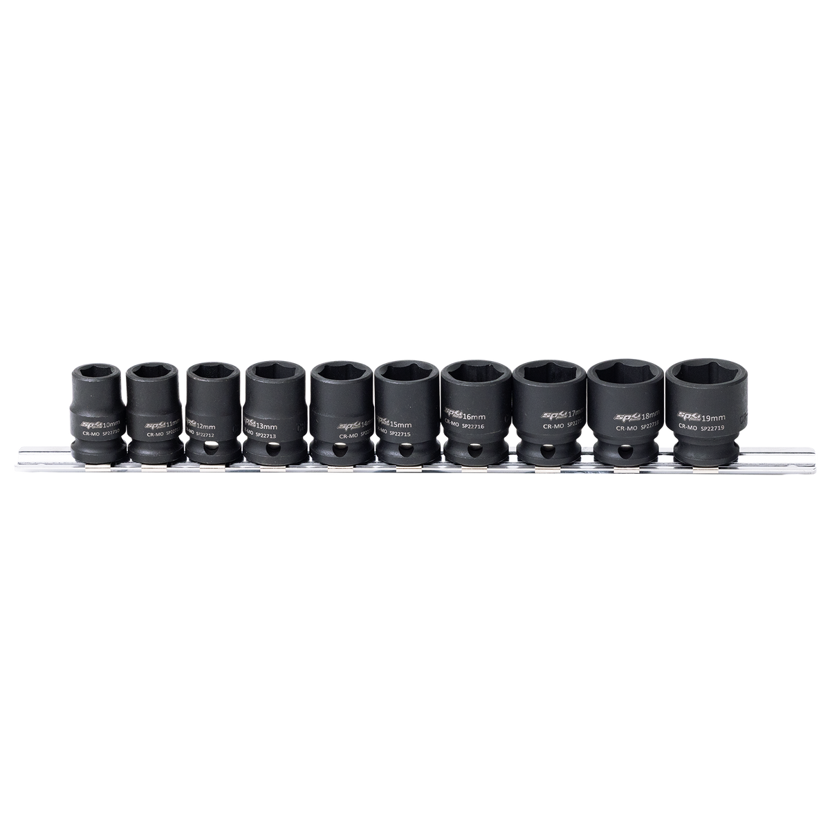 Socket Rail Impact 3/8Dr 6Pt Metric 10Pc