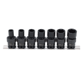 Socket Set Impact Swivel 7Pc Sae 3/8Dr 6Pt
