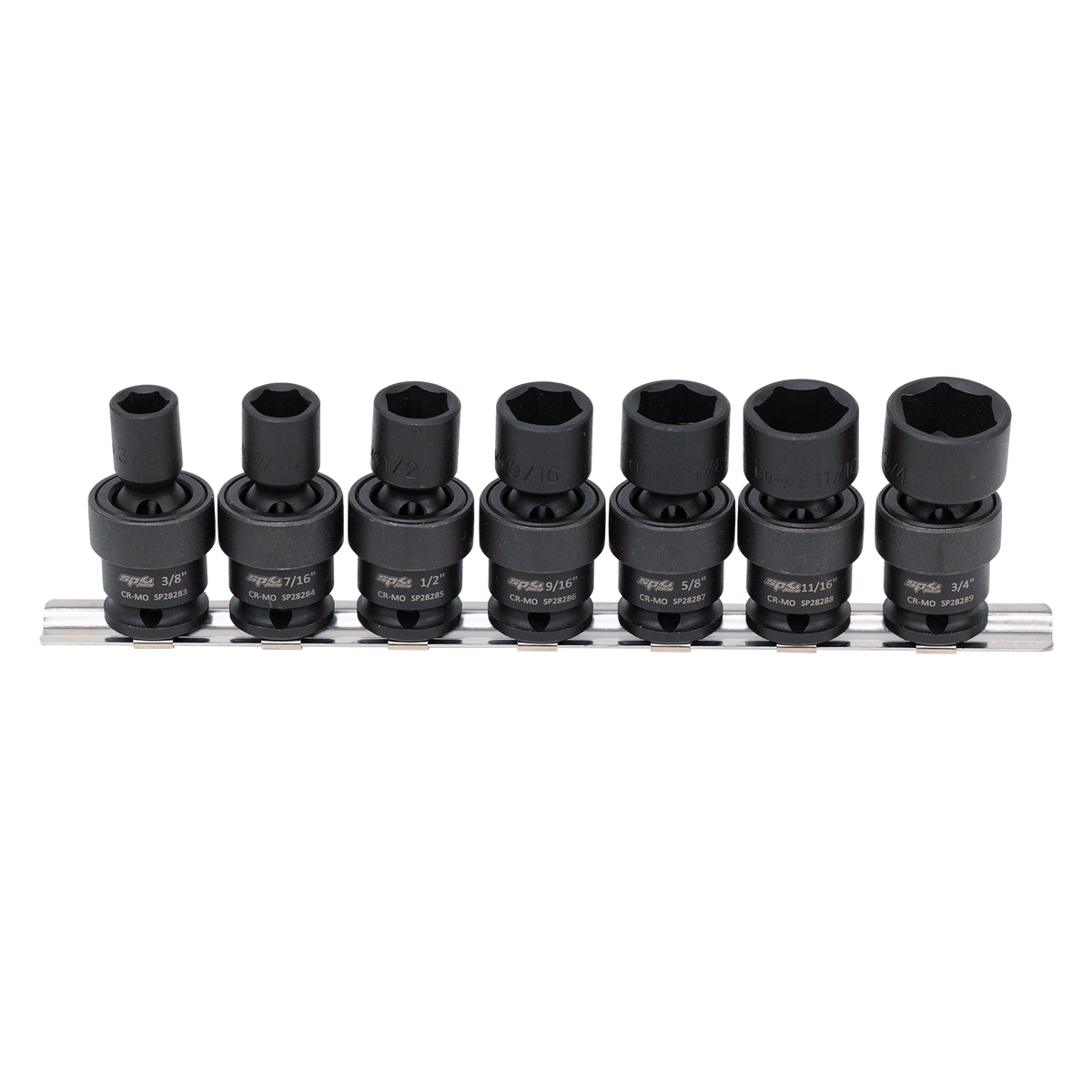 Socket Set Impact Swivel 7Pc Sae 3/8Dr 6Pt