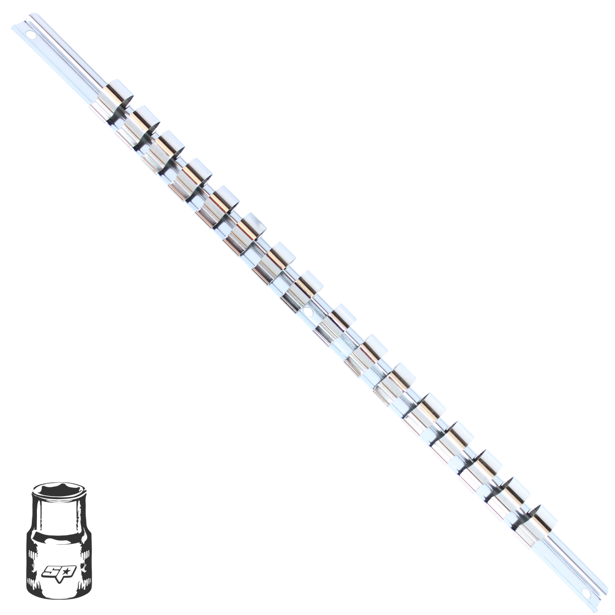 Workshop - Socket Rail 3/8"Dr Holds 16Pc (413Mm/16In)