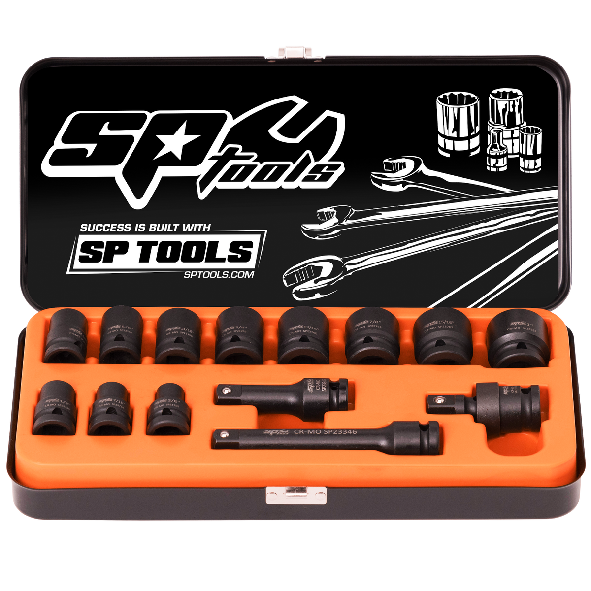 Socket Set Impact 1/2Dr 6Pt 14Pc Sae