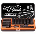 Socket Set Impact 1/2Dr Deep 6Pt 15Pc Metric