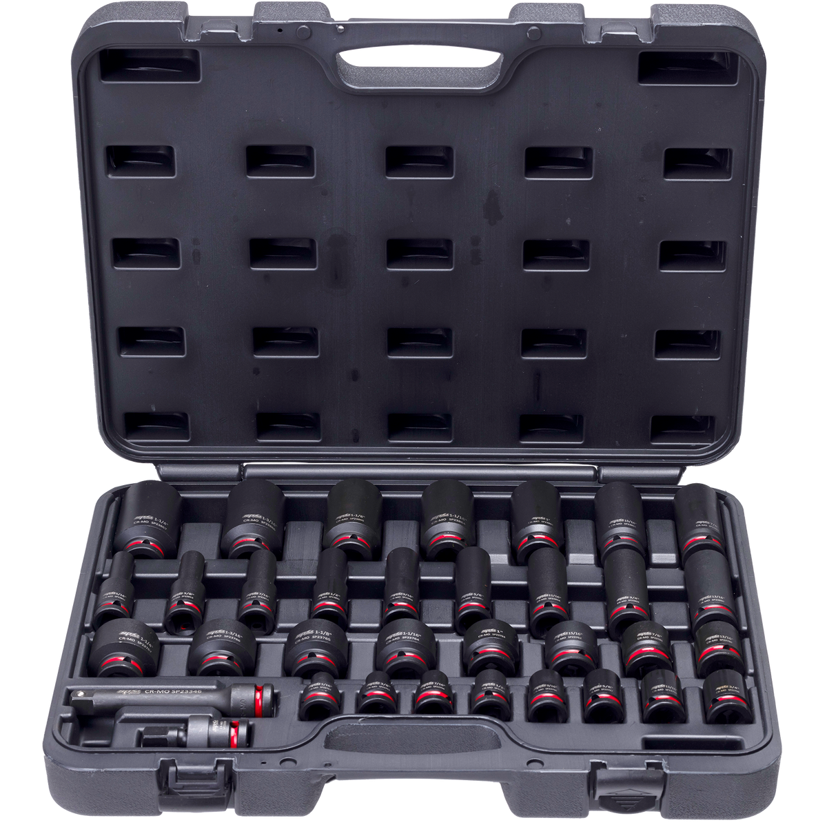 Socket Set Impact 1/2Dr  6Pt 34Pc Sae